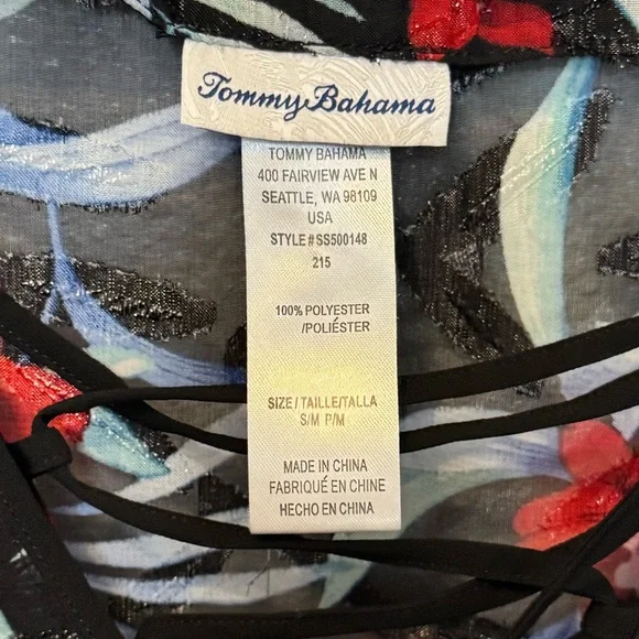 Tommy Bahama Midnight Orchid Tunic Swim Cover Up‎ Womens S/M P/M #SS500148 - Picture 4 of 8